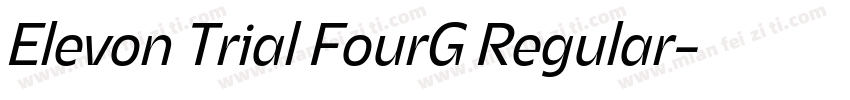 Elevon Trial FourG Regular字体转换